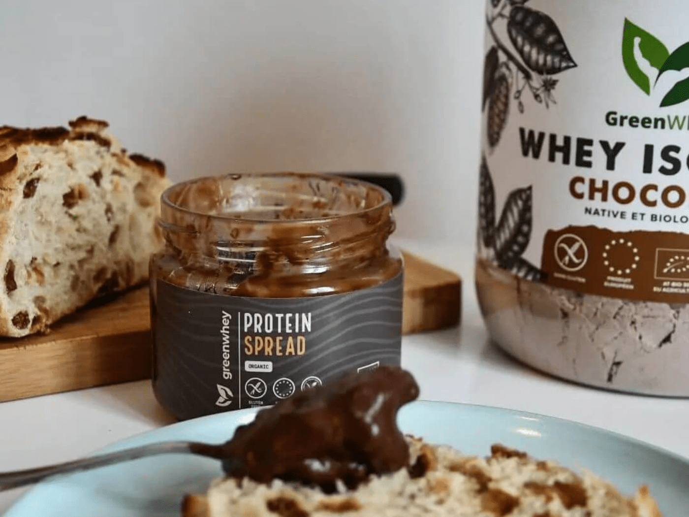 Gâteau du matin cacao et baies de goji - GREEN WHEY