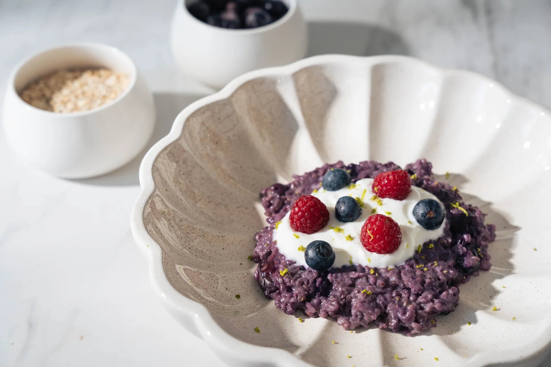 Porridge protéiné à la myrtille