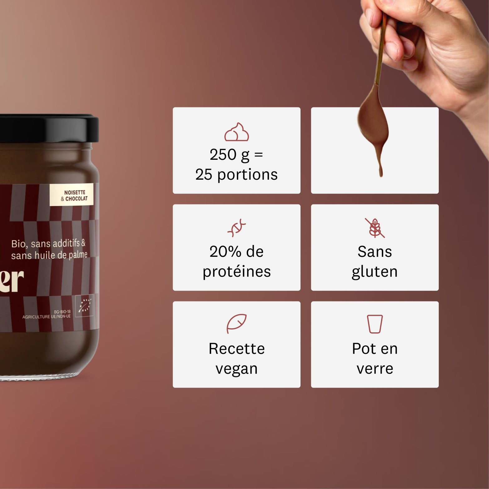 Pâte à tartiner protéinée Bio