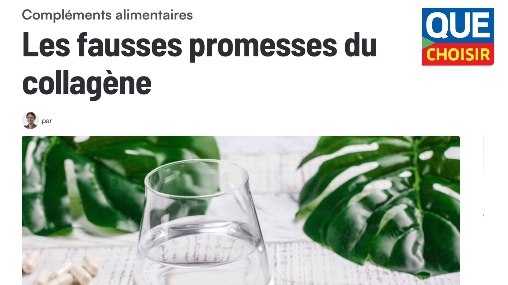 Collagène : quand la science répond à Que Choisir