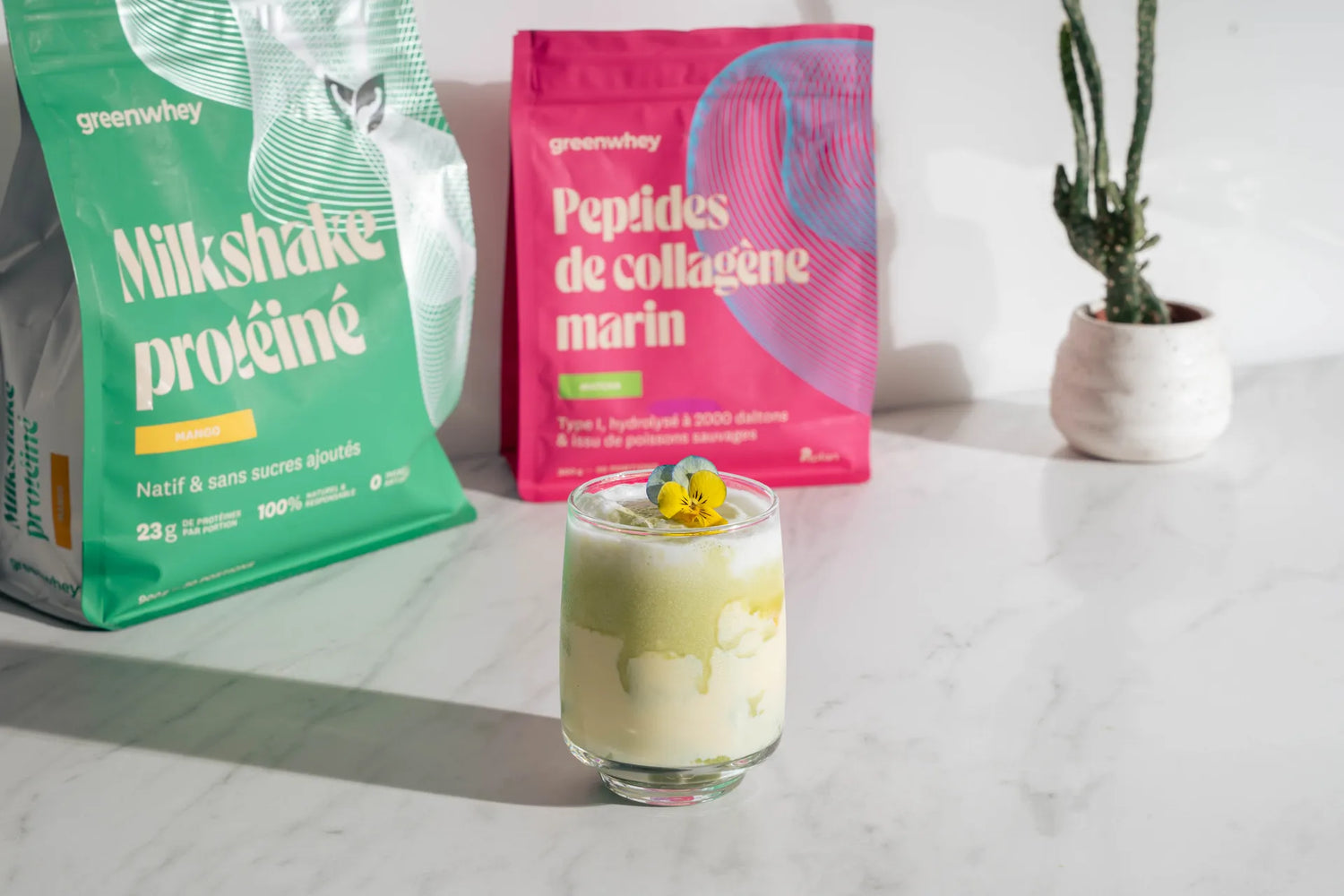 Boisson rafraîchissante combo Matcha & Mangue