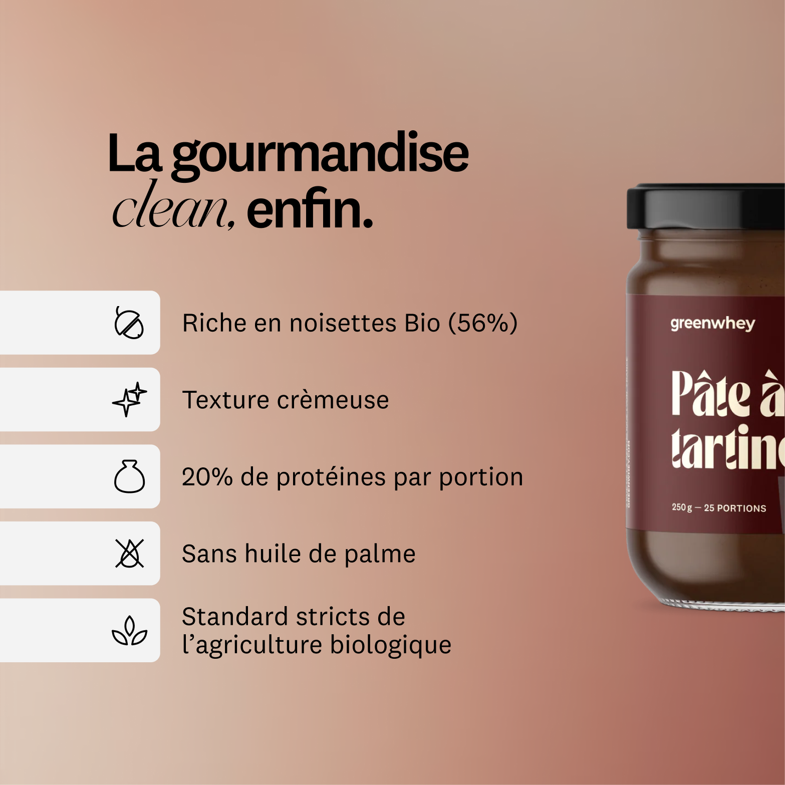 Pâte à tartiner protéinée Bio